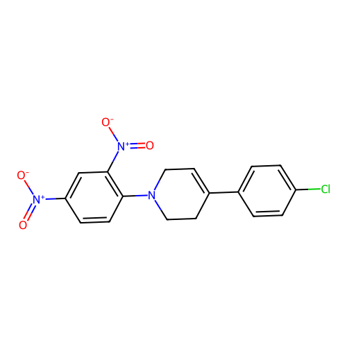 4-(4-Chlorophenyl)-1-(2,4-dinitrophenyl)-1,2,3,6-tetrahydropyridine structure