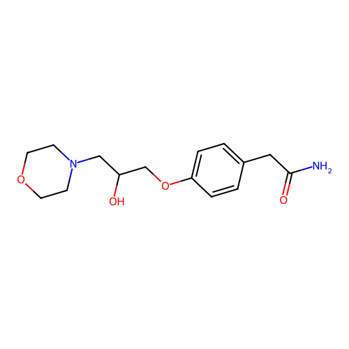 2-[4-(2-Hydroxy-3-morpholinopropoxy)phenyl]acetamide structure