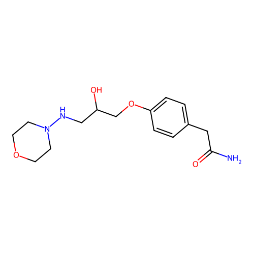 2-[4-[2-Hydroxy-3-(morpholin-4-ylamino)propoxy]phenyl]acetamide structure