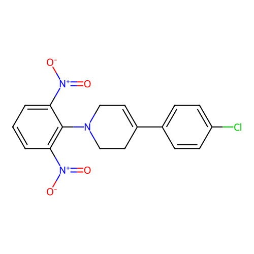 4-(4-Chlorophenyl)-1-(2,6-dinitrophenyl)-1,2,3,6-tetrahydropyridine structure