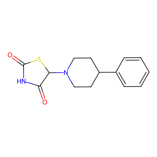 5-(4-Phenylpiperidino)-1,3-thiazolane-2,4-dione structure