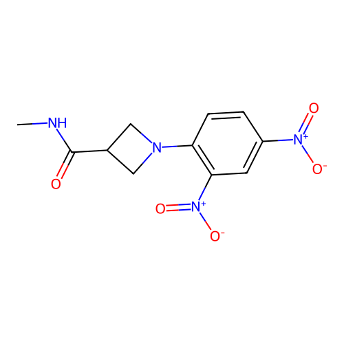1-(2,4-dinitrophenyl)-N-methylazetidine-3-carboxamide structure