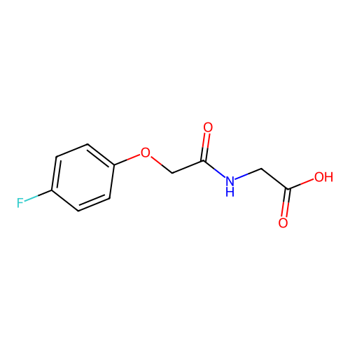 2-[[2-(4-fluorophenoxy)acetyl]amino]acetic Acid structure
