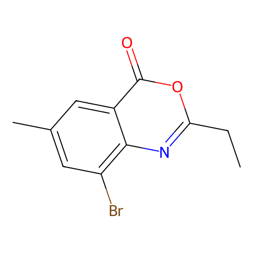 8-bromo-2-ethyl-6-methyl-4H-3,1-benzoxazin-4-one structure