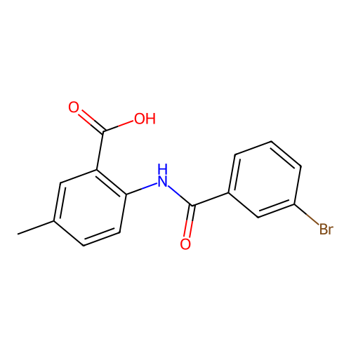 2-[(3-Bromobenzoyl)amino]-5-methylbenzenecarboxylic acid structure