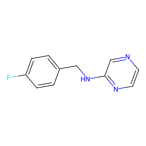 N-[(4-fluorophenyl)methyl]pyrazin-2-amine structure