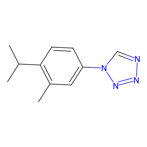 1-(4-isopropyl-3-methylphenyl)-1H-1,2,3,4-tetraazole structure