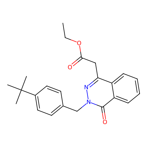 Ethyl 2-{3-[4-(tert-butyl)benzyl]-4-oxo-3,4-dihydro-1-phthalazinyl}acetate structure