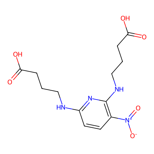 4-({6-[(4-Hydroxy-4-oxobutyl)amino]-3-nitro-2-pyridinyl}amino)butanoic acid structure