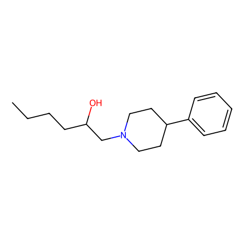 1-(4-Phenylpiperidin-1-yl)hexan-2-ol structure