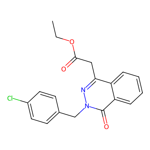 Ethyl 2-[3-(4-chlorobenzyl)-4-oxo-3,4-dihydro-1-phthalazinyl]acetate structure