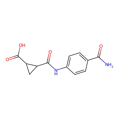 2-[(4-carbamoylphenyl)carbamoyl]cyclopropane-1-carboxylic Acid structure