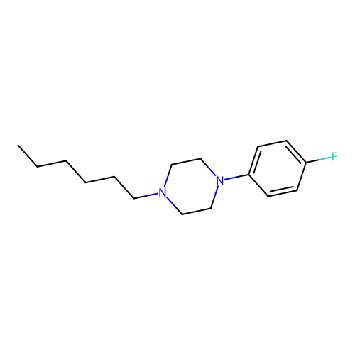 1-(4-Fluorophenyl)-4-hexylpiperazine structure