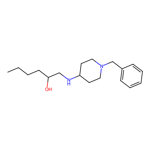 1-[(1-Benzylpiperidin-4-yl)amino]hexan-2-ol structure