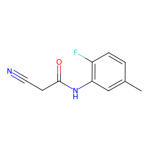 2-cyano-N-(2-fluoro-5-methylphenyl)acetamide structure