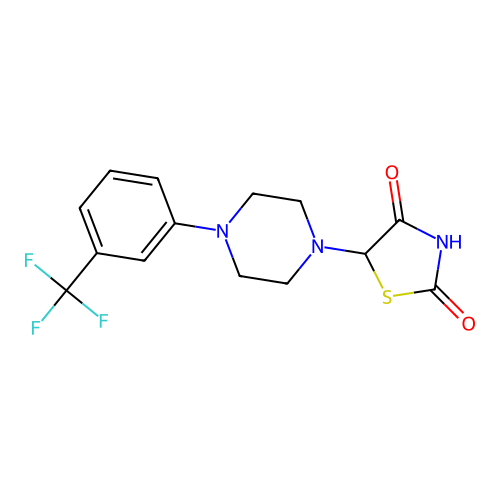 5-{4-[3-(Trifluoromethyl)phenyl]piperazino}-1,3-thiazolane-2,4-dione structure