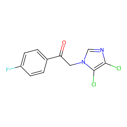 2-(4,5-dichloro-1H-imidazol-1-yl)-1-(4-fluorophenyl)-1-ethanone structure