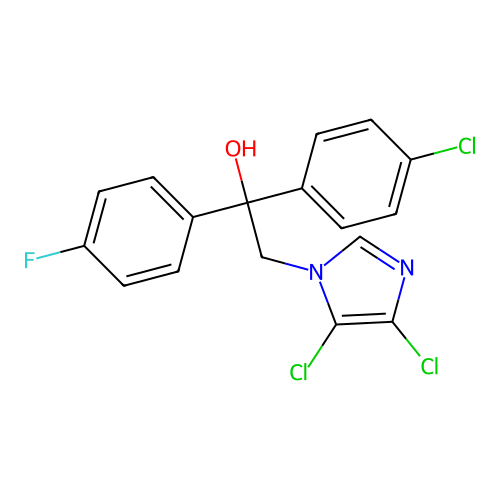 1-(4-Chlorophenyl)-2-(4,5-dichloroimidazol-1-yl)-1-(4-fluorophenyl)ethanol structure