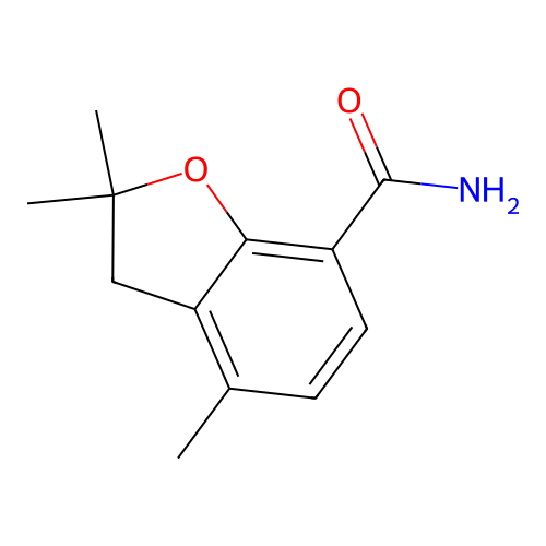 2,2,4-Trimethyl-2,3-dihydro-1-benzofuran-7-carboxamide structure