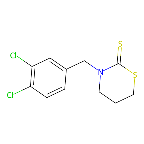 3-[(3,4-Dichlorophenyl)methyl]-1,3-thiazinane-2-thione structure