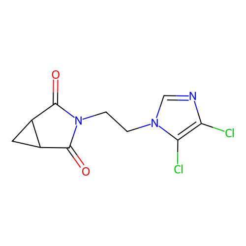 3-[2-(4,5-dichloro-1H-imidazol-1-yl)ethyl]-3-azabicyclo[3.1.0]hexane-2,4-dione structure