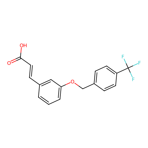 3-[3-[[4-(Trifluoromethyl)phenyl]methoxy]phenyl]prop-2-enoic acid structure