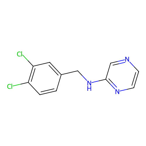 N-[(3,4-dichlorophenyl)methyl]pyrazin-2-amine structure