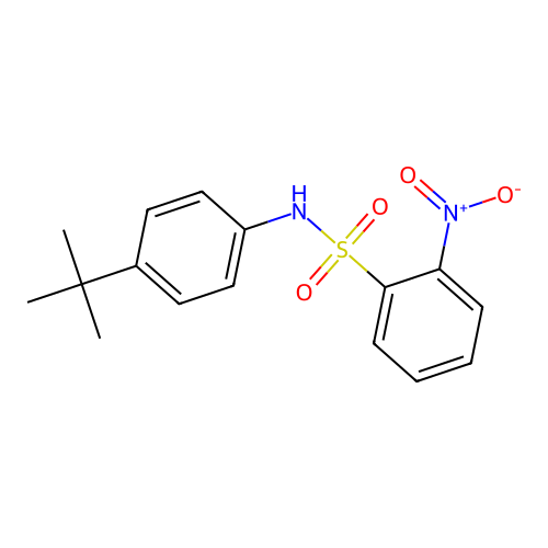 N-(4-tert-butylphenyl)-2-nitrobenzenesulfonamide structure