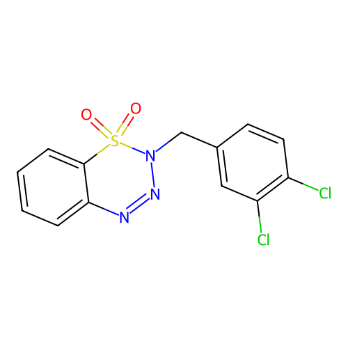 2-(3,4-dichlorobenzyl)-1lambda~6~,2,3,4-benzothiatriazine-1,1(2H)-dione structure