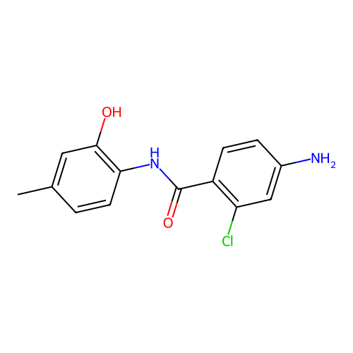 4-amino-2-chloro-N-(2-hydroxy-4-methylphenyl)benzamide structure