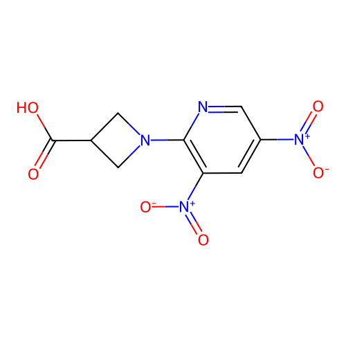 1-(3,5-dinitropyridin-2-yl)azetidine-3-carboxylic Acid structure