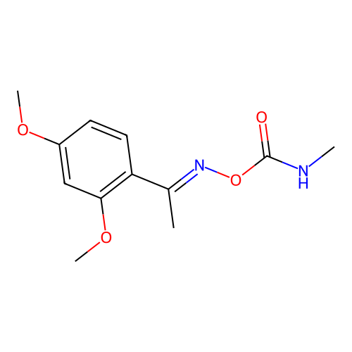 [1-(2,4-dimethoxyphenyl)ethylideneamino] N-methylcarbamate structure