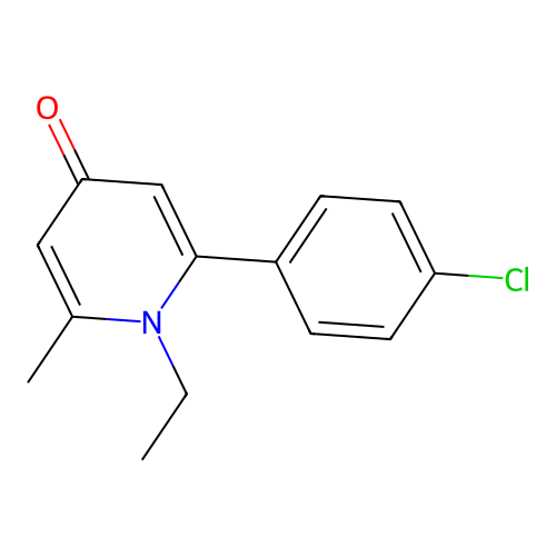 2-(4-chlorophenyl)-1-ethyl-6-methyl-4(1H)-pyridinone structure