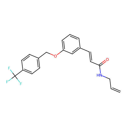N-2-Propen-1-yl-3-[3-[[4-(trifluoromethyl)phenyl]methoxy]phenyl]-2-propenamide structure