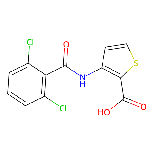 3-[(2,6-Dichlorobenzoyl)amino]-2-thiophenecarboxylic acid structure