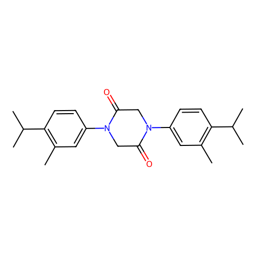 1,4-Bis(4-isopropyl-3-methylphenyl)tetrahydro-2,5-pyrazinedione structure