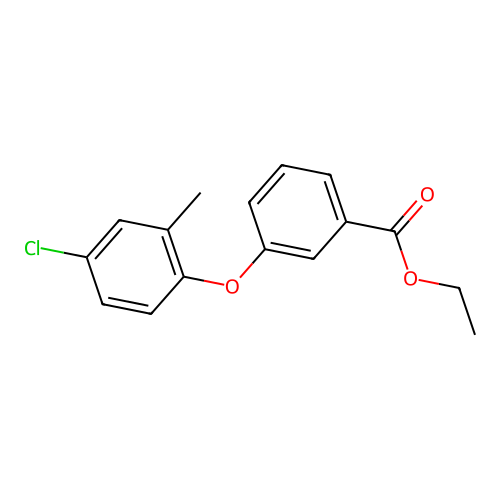 Ethyl 3-(4-chloro-2-methylphenoxy)benzoate structure