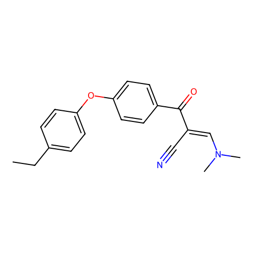 3-(Dimethylamino)-2-[4-(4-ethylphenoxy)benzoyl]prop-2-enenitrile structure