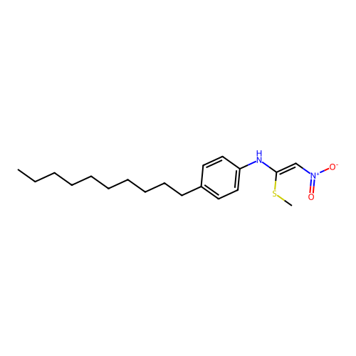 4-Decyl-N-[1-(methylsulfanyl)-2-nitroethenyl]aniline structure