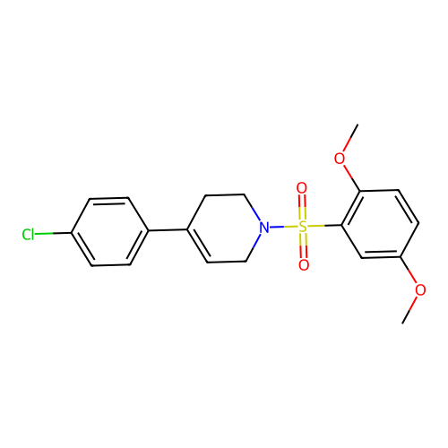 4-(4-Chlorophenyl)-1-[(2,5-dimethoxyphenyl)sulfonyl]-1,2,3,6-tetrahydropyridine structure