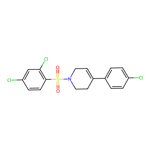 4-(4-Chlorophenyl)-1-[(2,4-dichlorophenyl)sulfonyl]-1,2,3,6-tetrahydropyridine structure