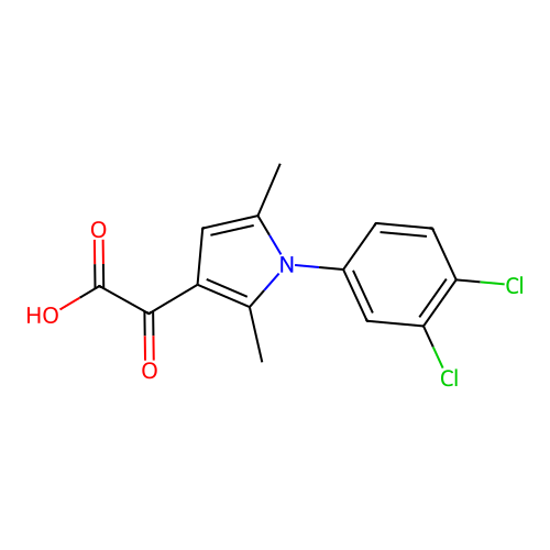 2-[1-(3,4-dichlorophenyl)-2,5-dimethyl-1H-pyrrol-3-yl]-2-oxoacetic acid structure