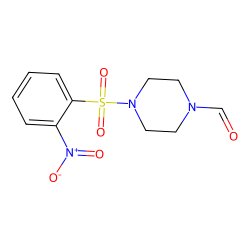 4-(2-Nitrophenyl)sulfonylpiperazine-1-carbaldehyde structure