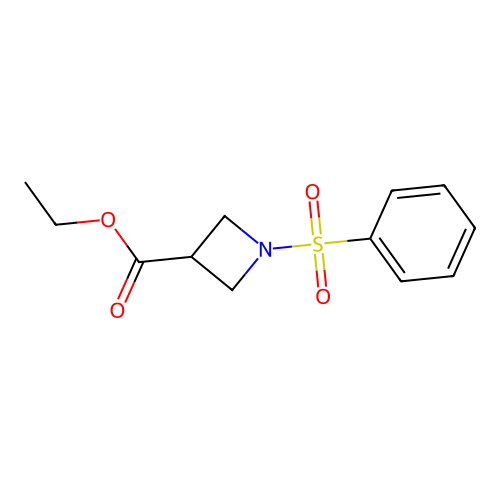 Ethyl 1-(benzenesulfonyl)azetidine-3-carboxylate structure