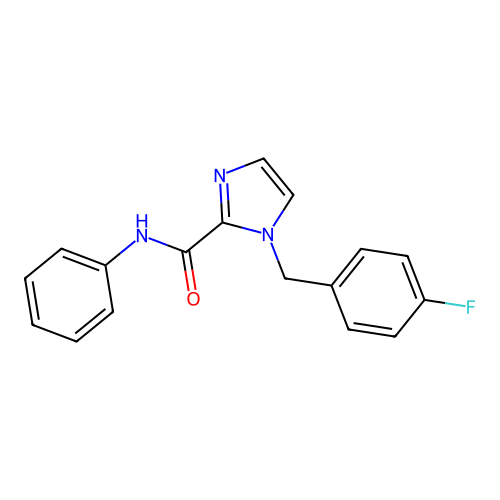 1-(4-fluorobenzyl)-N-phenyl-1H-imidazole-2-carboxamide structure