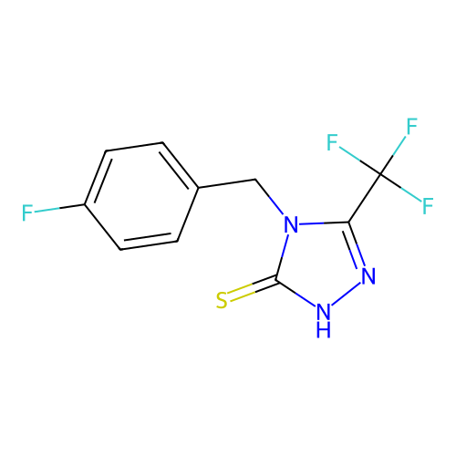 4-(4-fluorobenzyl)-5-(trifluoromethyl)-2,4-dihydro-3H-1,2,4-triazole-3-thione structure