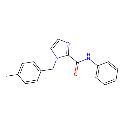 1-(4-methylbenzyl)-N-phenyl-1H-imidazole-2-carboxamide structure