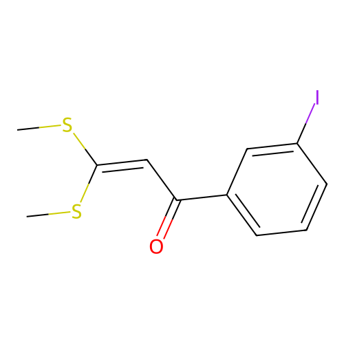 1-(3-Iodophenyl)-3,3-bis(methylsulfanyl)-2-propen-1-one structure