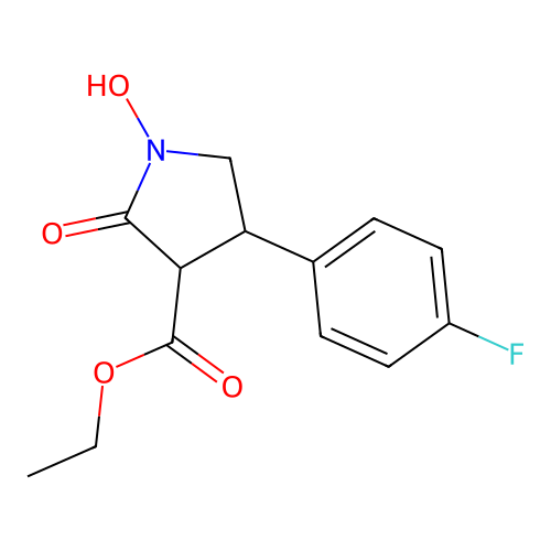 Ethyl 4-(4-fluorophenyl)-1-hydroxy-2-oxopyrrolidine-3-carboxylate structure