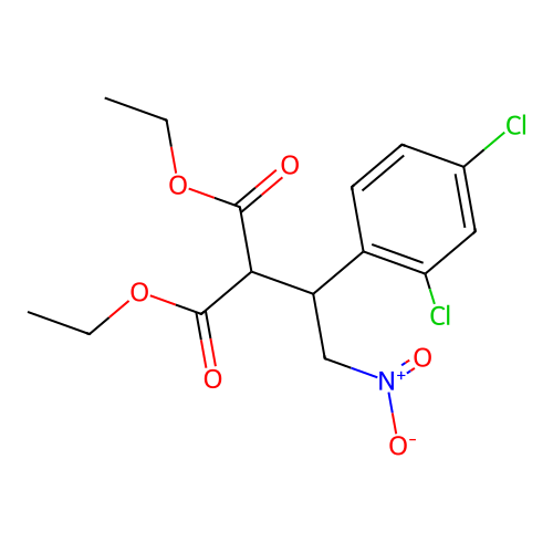 Diethyl 2-[1-(2,4-dichlorophenyl)-2-nitroethyl]malonate structure